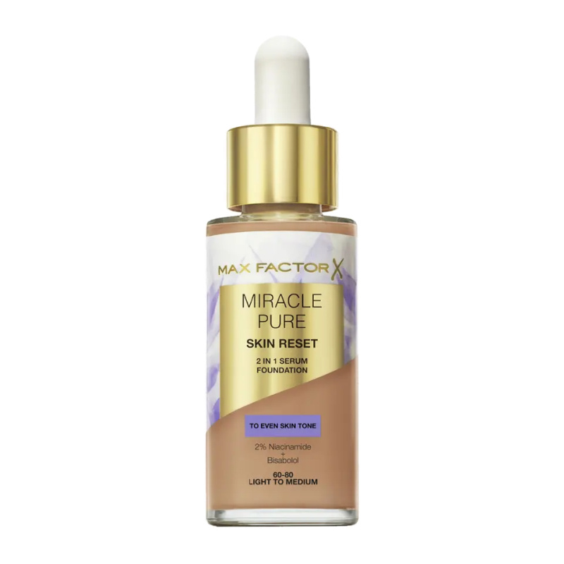 Max Factor Miracle Pure pečující make-up odstín 60-80 Light To Medium 30 ml