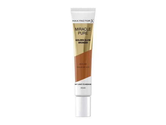 Max Factor Miracle Pure krémový bronzer pro rozjasnění pleti odstín 001 Light To Medium 15 ml
