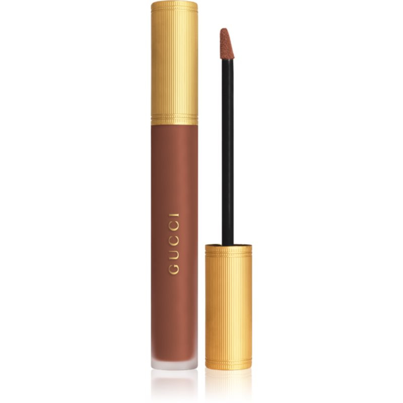 Gucci Gucci Beauty Rouge à Lèvres Matte Lipstick matná tekutá rtěnka odstín 308 Lucy Dark Orange 6.5 ml
