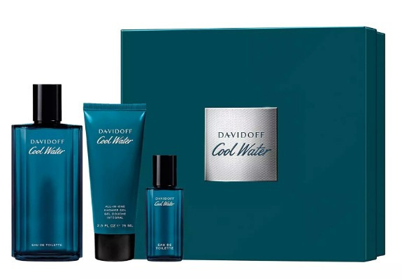 Davidoff Cool Water Man - EDT 125 ml + sprchový gel 75 ml + EDT 15 ml