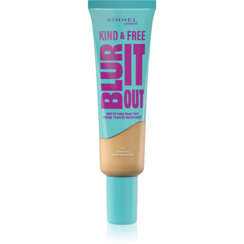 Rimmel Kind & Free Blur It Out lehký hydratační make-up odstín 250 Sun Beige 30 ml