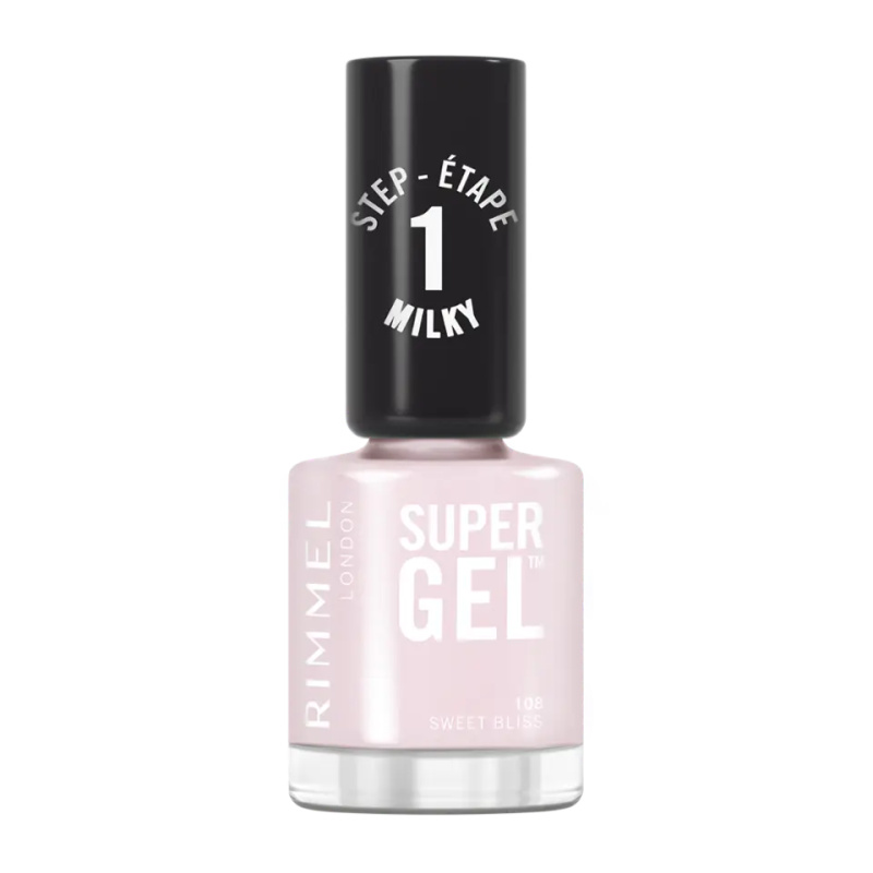 Rimmel Super Gel gelový lak na nehty bez užití UV/LED lampy odstín 108 Sweet Bliss 12 ml