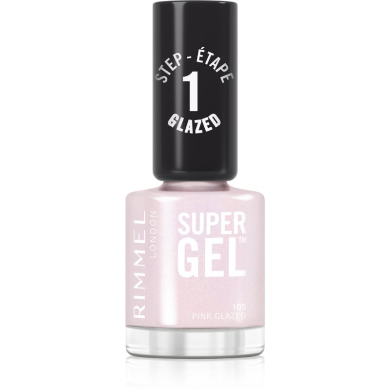 Rimmel Super Gel gelový lak na nehty bez užití UV/LED lampy odstín 105 Pink Glazed 12 ml