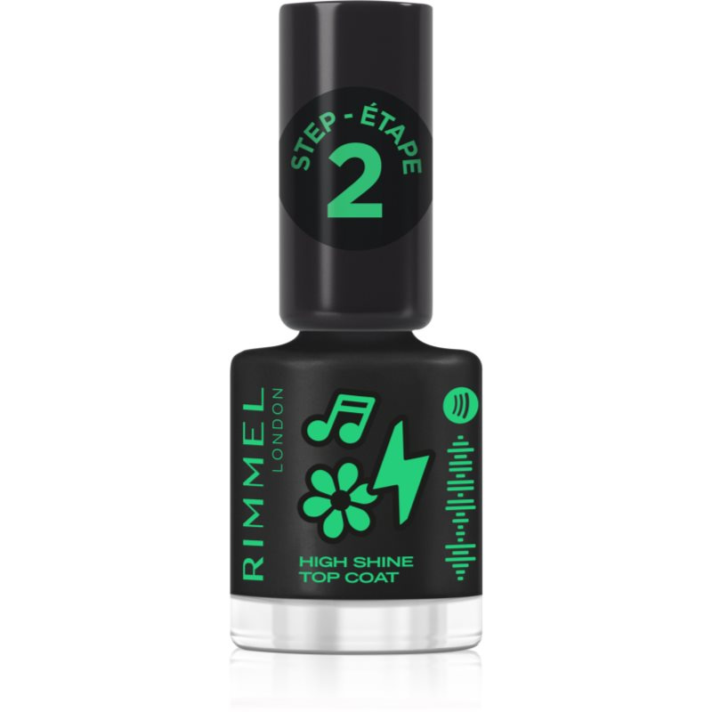 Rimmel x Spotify Super Gel lak na nehty odstín 001 Top Coat 12 ml