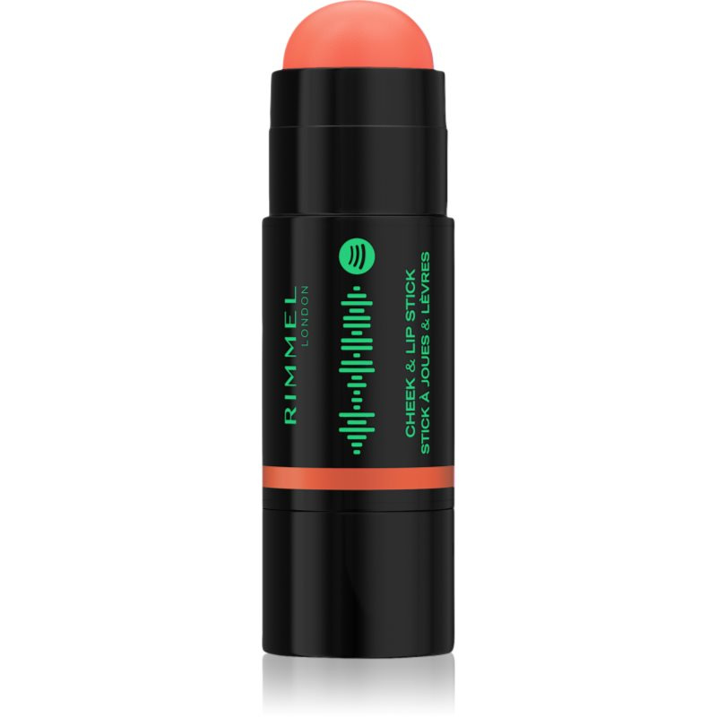 Rimmel x Spotify Glow Stick tvářenka v tyčince odstín 210 Peachy Rythm 6 g