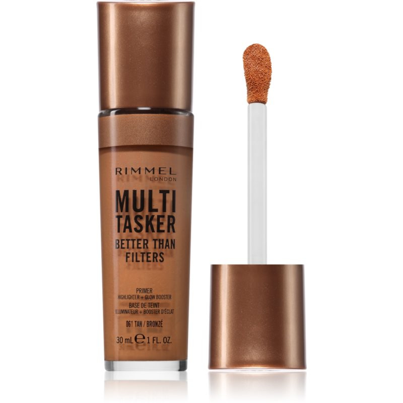 Rimmel Multi-Tasker Better Than Filters rozjasňující podkladová báze pro sjednocení barevného tónu pleti odstín 061 Tan 30 ml