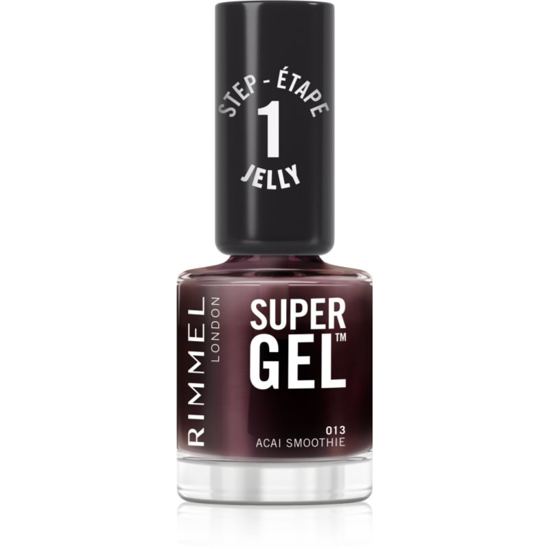 Rimmel Super Gel gelový lak na nehty bez užití UV/LED lampy odstín 013 Acai Smoothie 12 ml