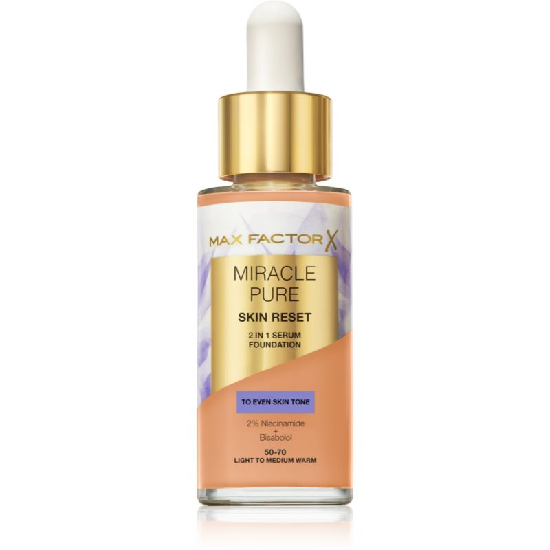 Max Factor Miracle Pure Skin Reset pečující make-up odstín 50-70 Light to Medium Warm 30 ml