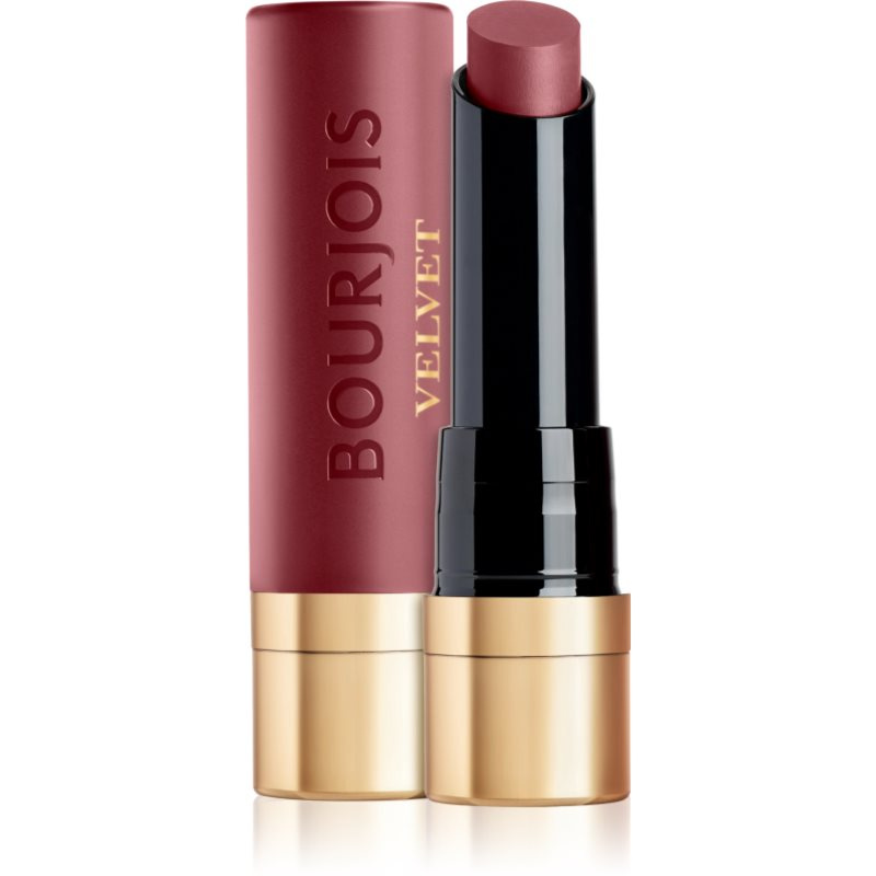 Bourjois Rouge Velvet The Lipstick dlouhotrvající rtěnka s matným efektem odstín 52 Spicy Fig 2.4 g