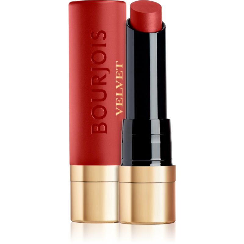 Bourjois Rouge Velvet The Lipstick dlouhotrvající rtěnka s matným efektem odstín 58 Rouge Terra 2.4 g