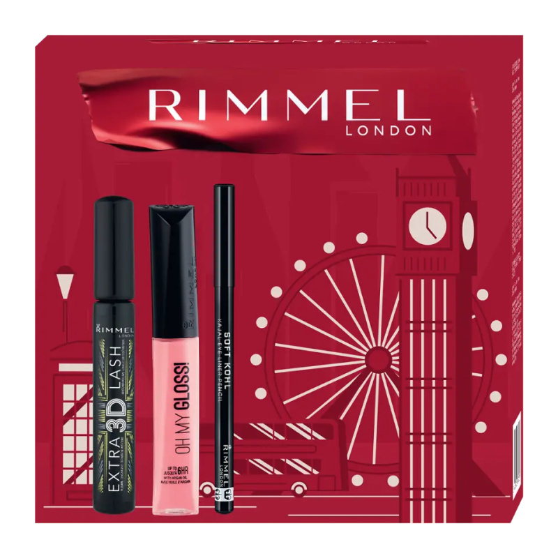 Rimmel Dárková sada pro ženy Řasenka, lesk a tužka na oči