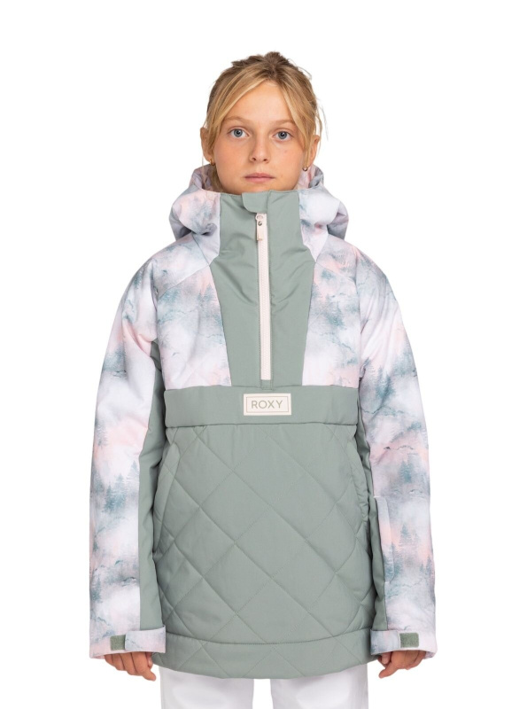 Roxy dětská SNB & SKI bunda Radiantline Sea Pine Mystery Fog | Růžová | Velikost 12 r.