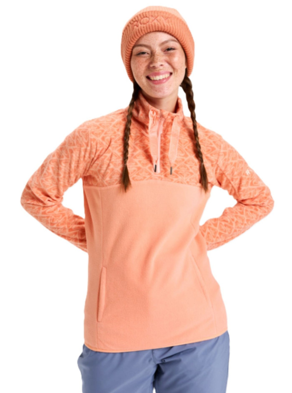 Roxy dámská mikina Sayna Peach Pink gram Tonal | Růžová | Velikost S