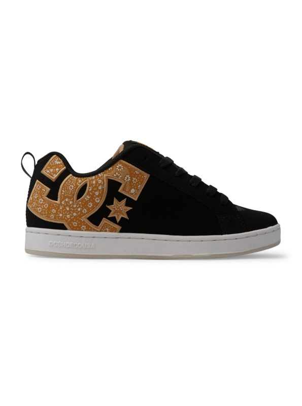 Dc shoes dámské boty Court Graffik Black/Gold | Černá | Velikost 7 US