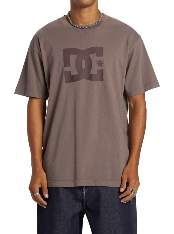 Dc shoes pánské tričko Star Pigment Dye Plum Truffle Enzyme Wash | Fialová | Velikost S | 100% bavlna