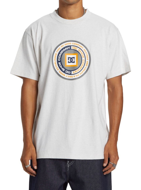 Dc shoes pánské tričko Throwback Snow Heather | Bílá | Velikost XL