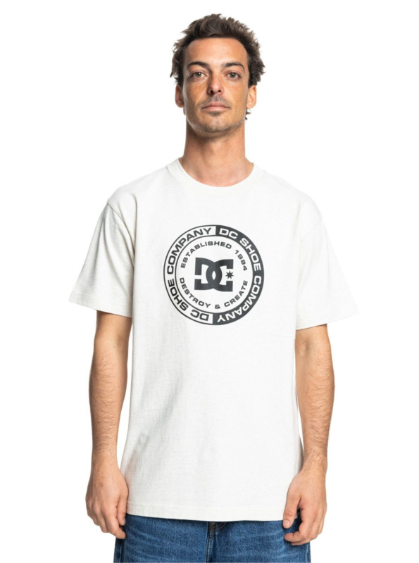 Dc shoes pánské tričko DC Corpo Hss Snow Heather | Bílá | Velikost XL
