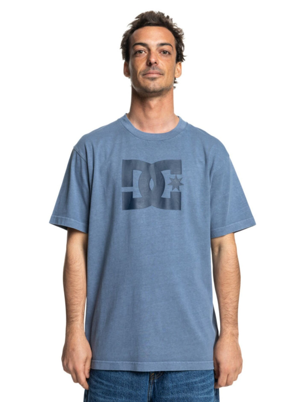 Dc shoes pánské tričko DC Star Pigment Dye Hss Vintage Indigo Enzyme Wash | Modrá | Velikost L