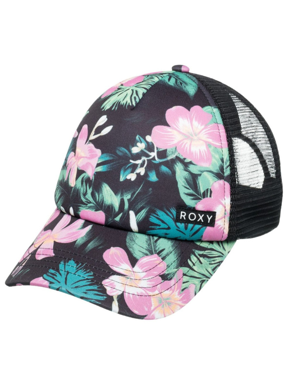 Roxy dětská kšiltovka Honey Coconut Anthracite Shadow Floral | Černá | Velikost One Size