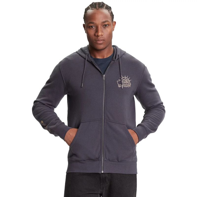 Quiksilver Mikina s kapucí na zip EQYFT05133-KSH0 Navy Blue L m