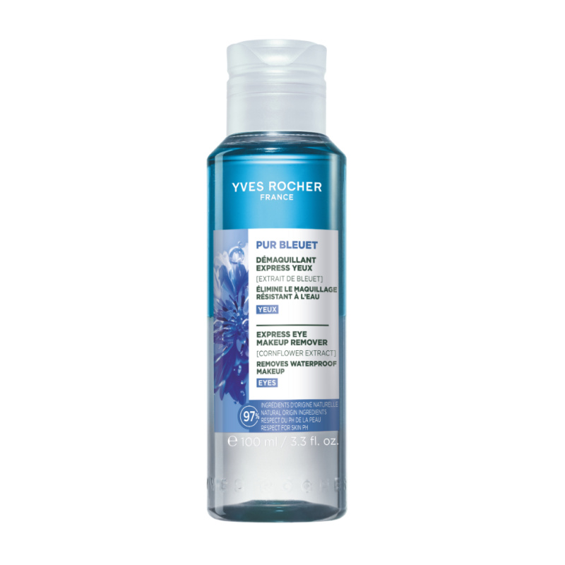 YVES ROCHER Pur Bleuet expresní odličovač na oči s chrpou 100 ml