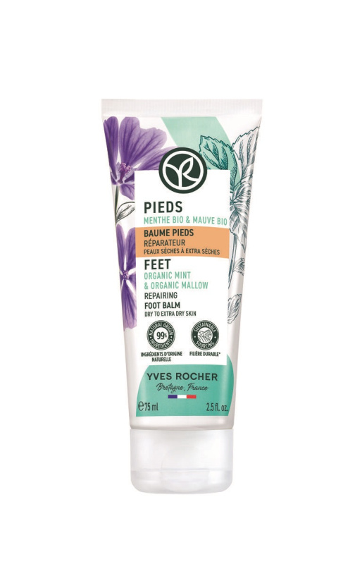 Yves Rocher Pieds regenerační balzám na nohy Organic Mint & Organic Mallow 75 ml