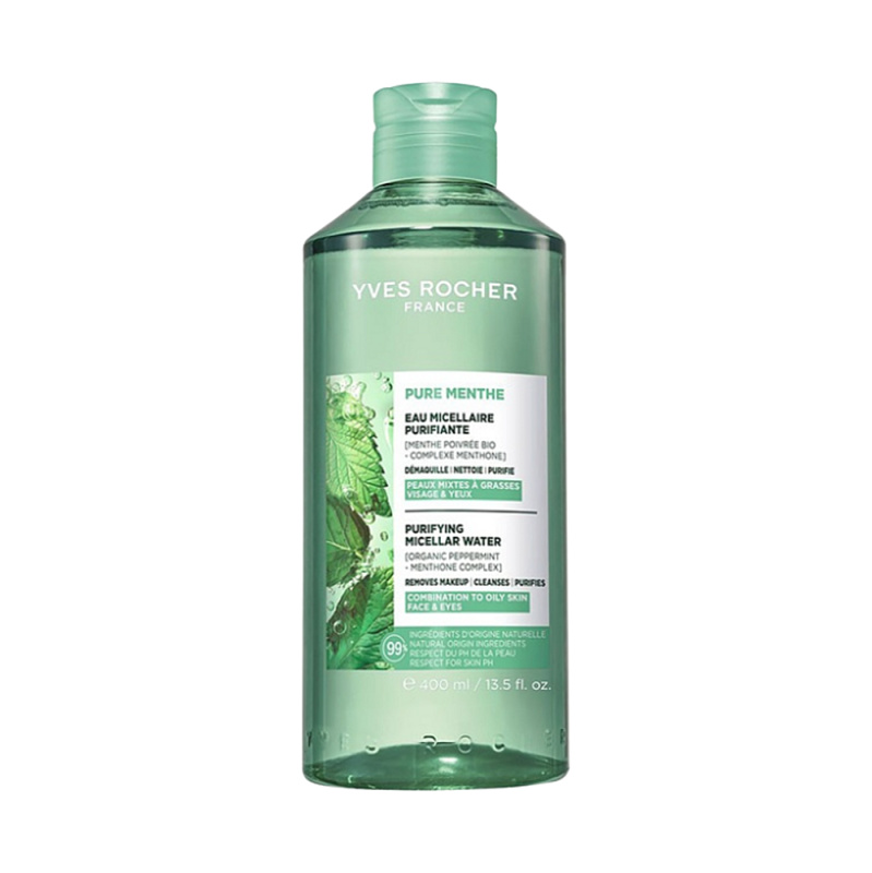 YVER ROCHER Pure Menthe Čisticí micelární voda 400 ml
