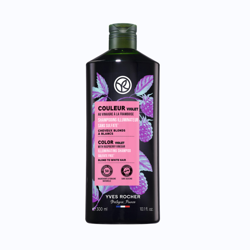 YVES ROCHER Šampon neutralizující žluté tóny s malinovým octem 300 ml