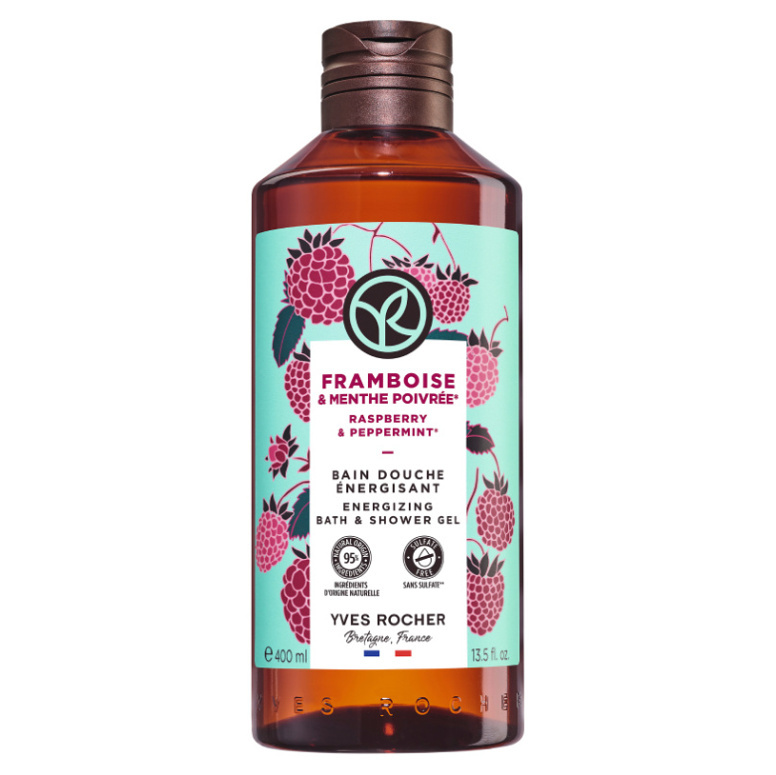 Yves Rocher Bain de Nature sprchový gel Raspberry & Mint 400 ml