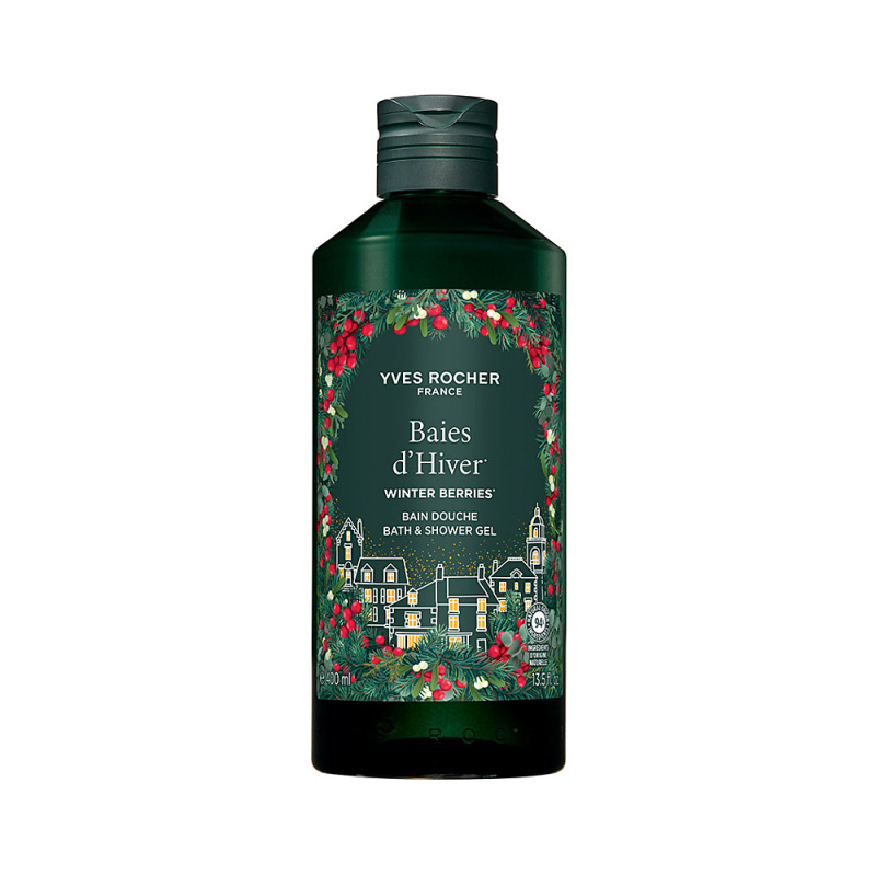 Yves Rocher Winter Berries sprchový gel pro výživu a hydrataci 400 ml