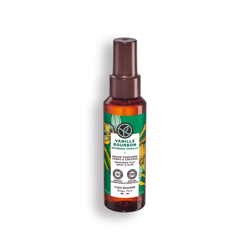 Yves Rocher Bain de Nature parfémovaný sprej na tělo a vlasy pro ženy Bourbon Vanilla 100 ml