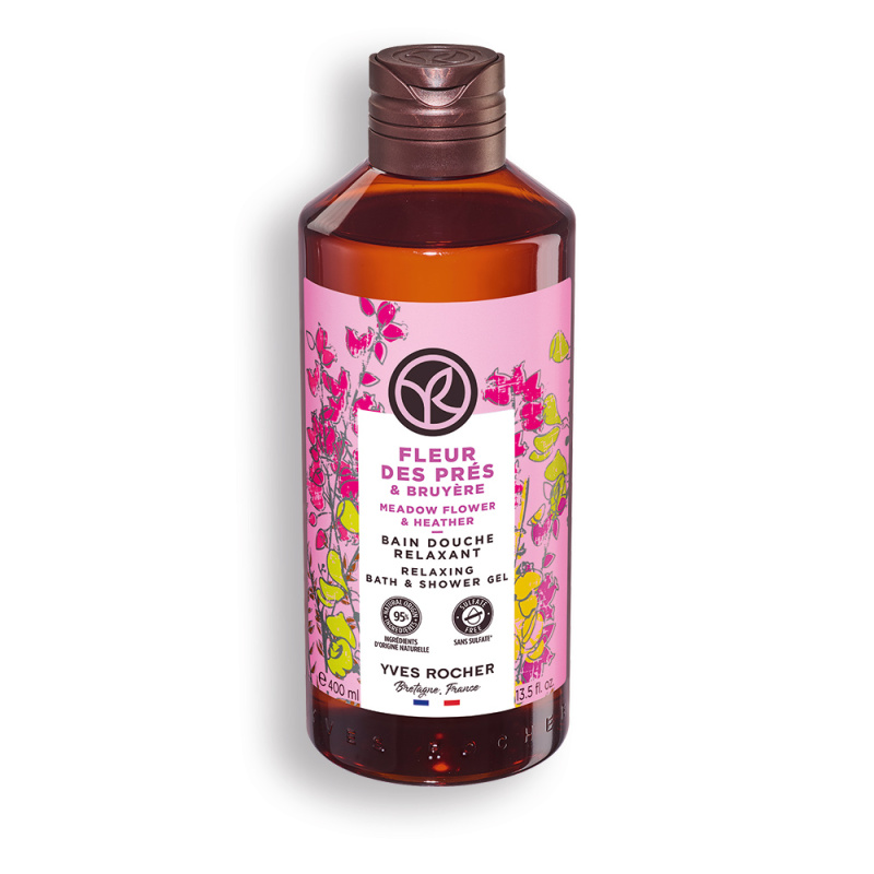 Yves Rocher Bain de Nature relaxační sprchový gel Meadow Flower & Heather 400 ml