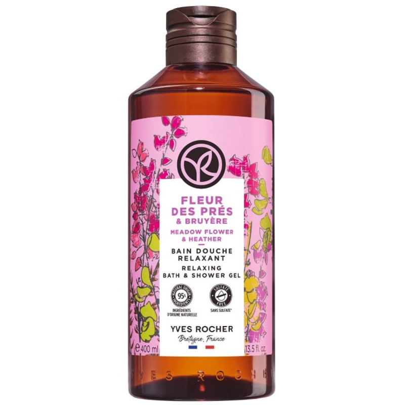 Yves Rocher Bain de Nature relaxační sprchový gel Meadow Flower & Heather 400 ml