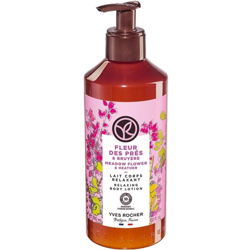 Yves Rocher Bain de Nature relaxační tělové mléko Meadow Flower & Heather 390 ml