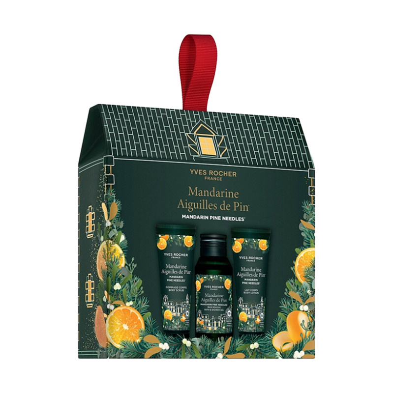 Yves Rocher Mandarin Pine Needles dárková sada na tělo 3 ks