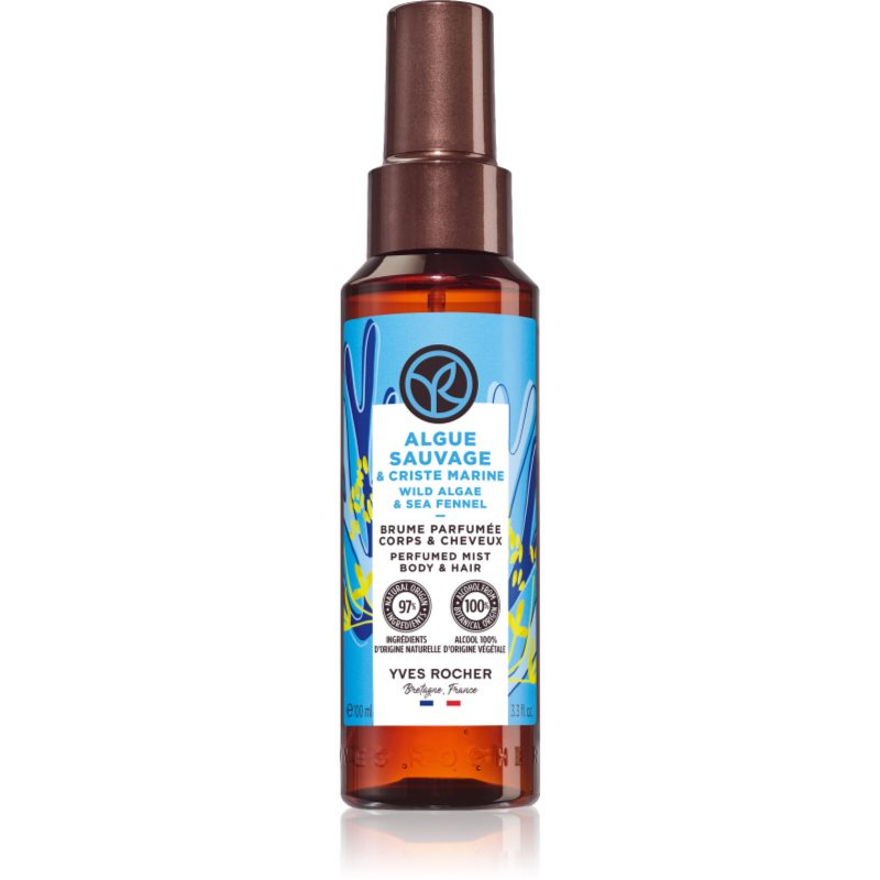 Yves Rocher Bain de Nature parfémovaný sprej na tělo a vlasy pro ženy Wild Algae & Sea Fennel 100 ml
