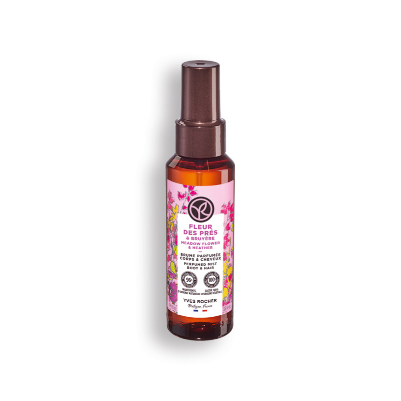 Yves Rocher Bain de Nature parfémovaný sprej na tělo a vlasy pro ženy Meadow Flower & Heather 100 ml