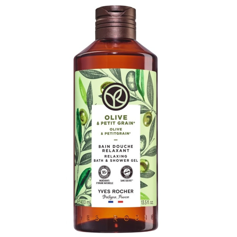 Yves Rocher Bain de Nature relaxační sprchový gel Olive & Petit Grain 400 ml