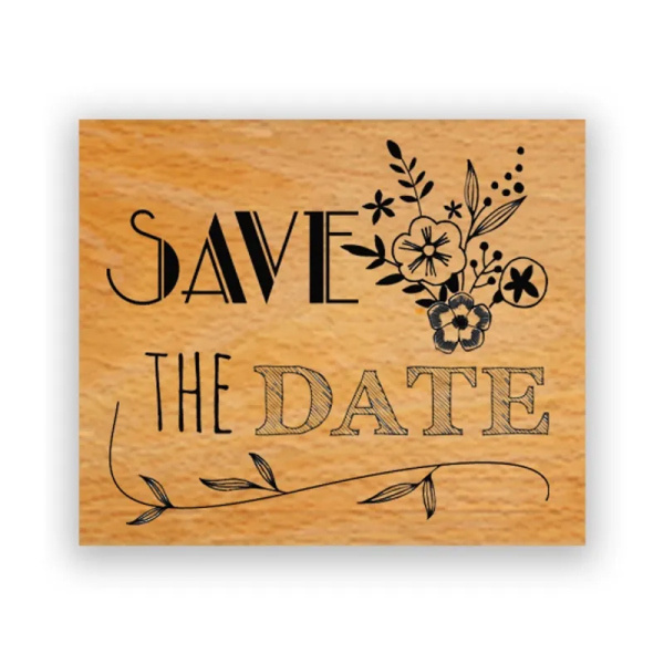 Aladine Dřevěné razítko Aladine, vel. F - Save the date, budeme se brát!
