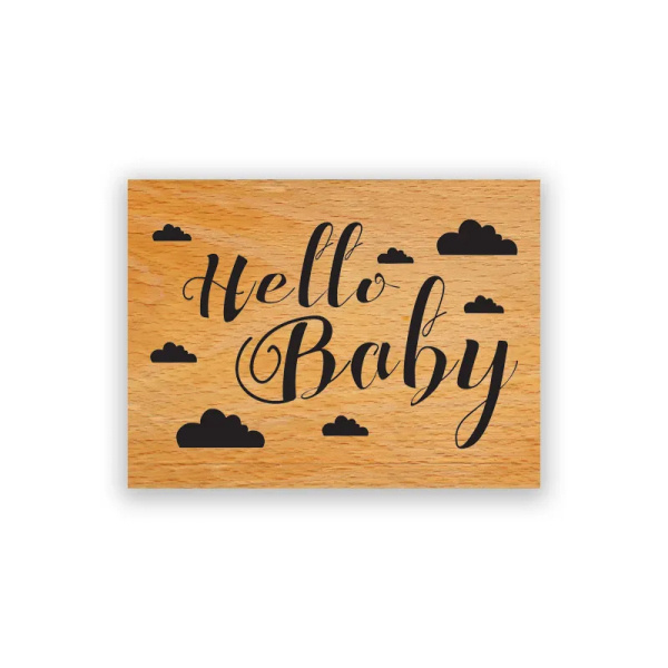 Aladine Dřevěné razítko Aladine, vel. D - Hello Baby