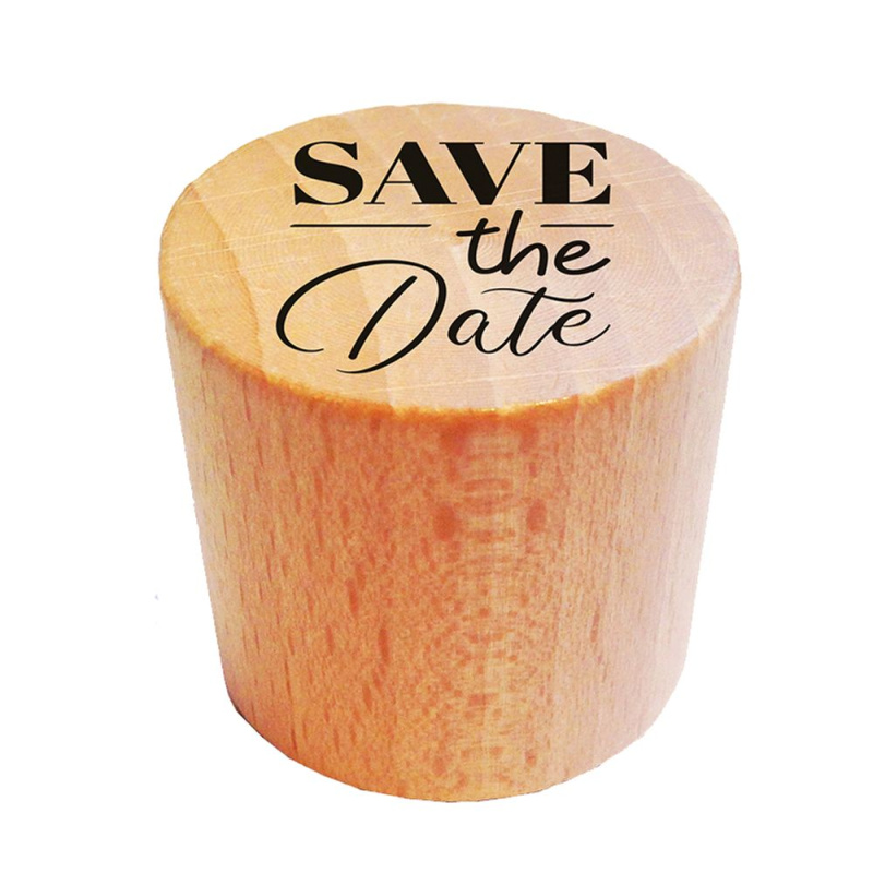Dřevěné razítko - Save the Date Aladine