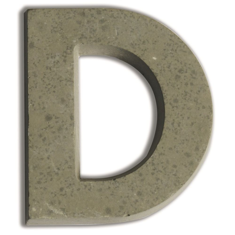 Aladine Betonová písmena k dekoraci Aladine, velikost 7,6 cm - VYBERTE PÍSMENO - Betonové písmeno k dekoraci Aladine, 7,6 cm - D
