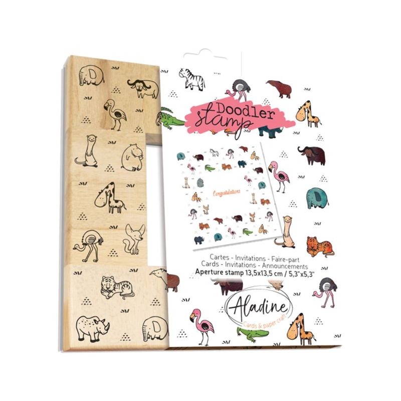 Aladine Rámečkové razítko Aladine Doodlers Stamp - Zvířátka