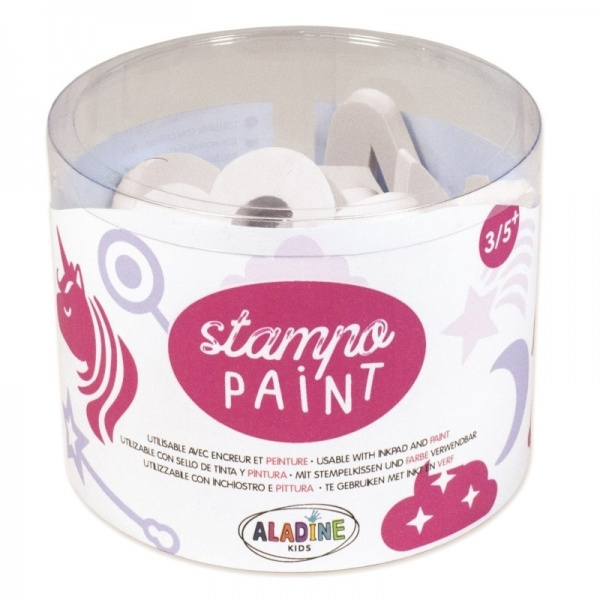 Aladine Malovací pěnová razítka Aladine Stampo Paint, 12 ks - Jednorožci