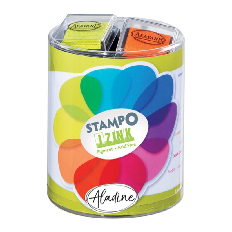 Razítkovací poštářky STAMPO IZINK PIGMENT - Zářivé barvy Aladine