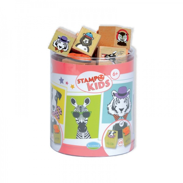 Dětská dřevěná razítka Stampo KIDS - Cirkusová párty Aladine