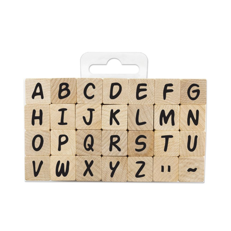 Dřevěná razítka Aladine 28 ks - Abeceda 1 8 cm Aladine