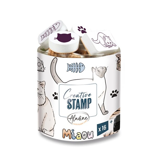 Razítka Aladine CREATIVE STAMPS, 16 ks - Kočky Aladine