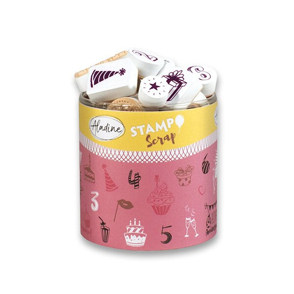 Razítka Stampo Scrap Oslava 33 ks Aladine