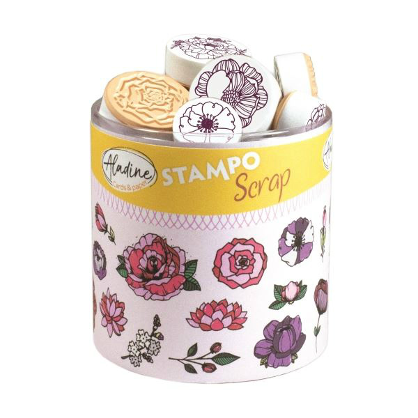 Razítka Stampo Scrap Kytičky 31 ks Aladine